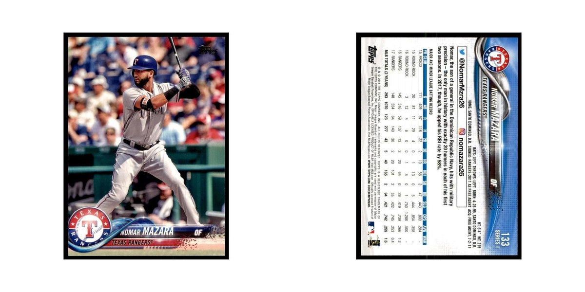 Nomar Mazara 2018 Topps #133 Texas Rangers Baseball Card NM