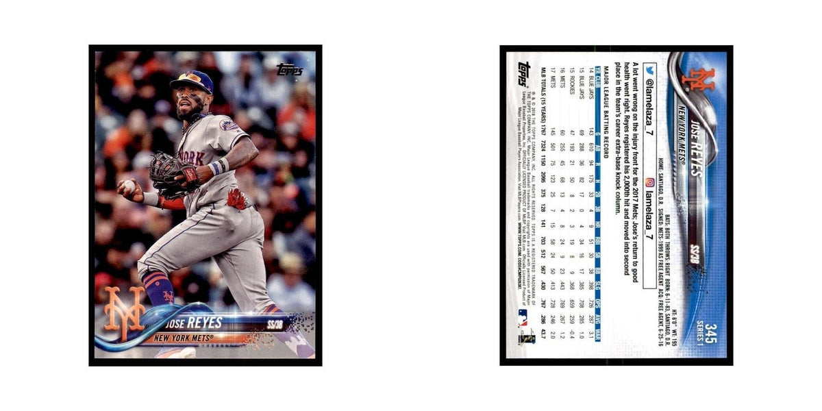 Jose Reyes 2018 Topps #345 New York Mets Baseball Card NM