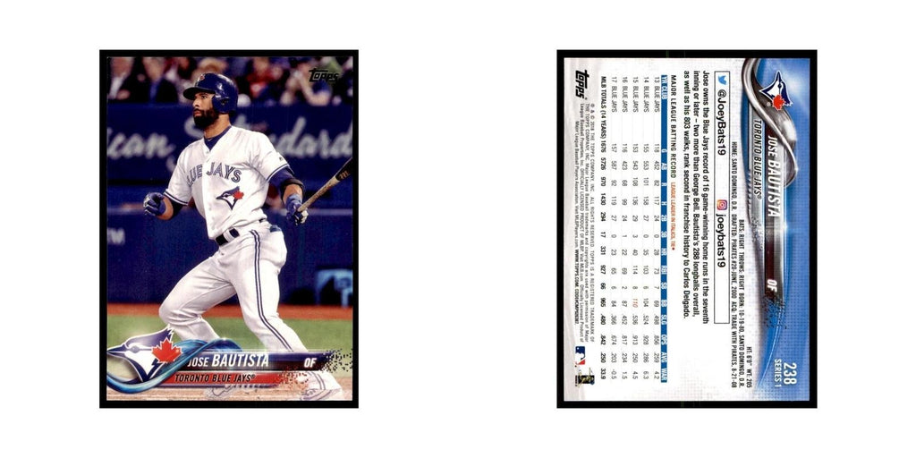 Jose Bautista 2018 Topps #238 Toronto Blue Jays Baseball Card NM