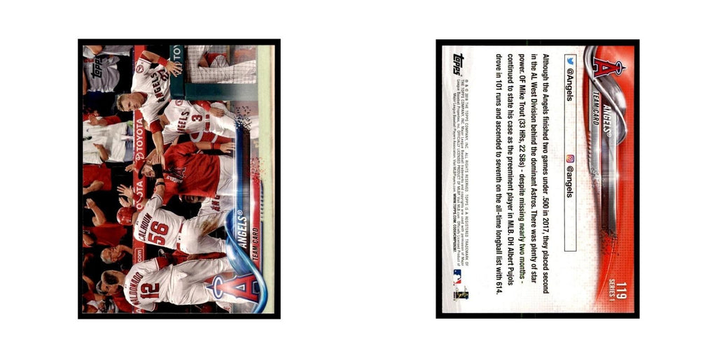 Team Card 2018 Topps #119 Los Angeles Angels Baseball Card NM