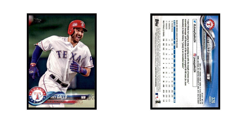 Joey Gallo 2018 Topps #326 Texas Rangers Baseball Card NM