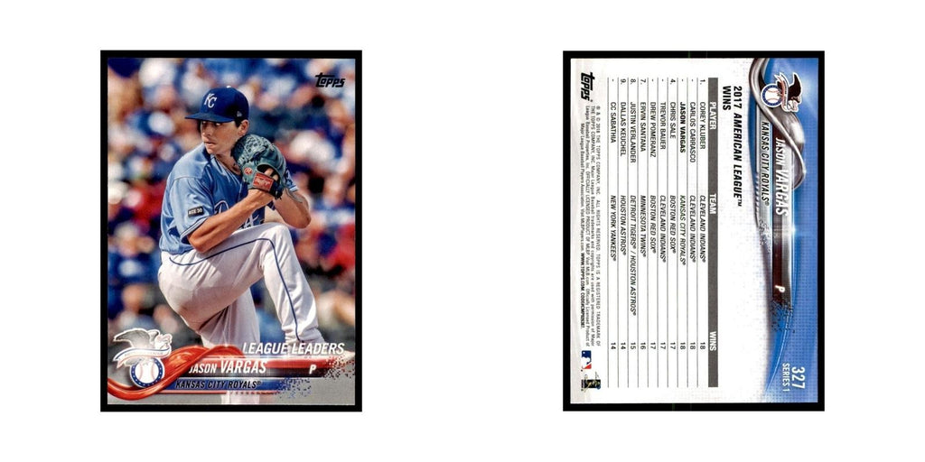 Jason Vargas 2018 Topps #327 Kansas City Royals Baseball Card NM