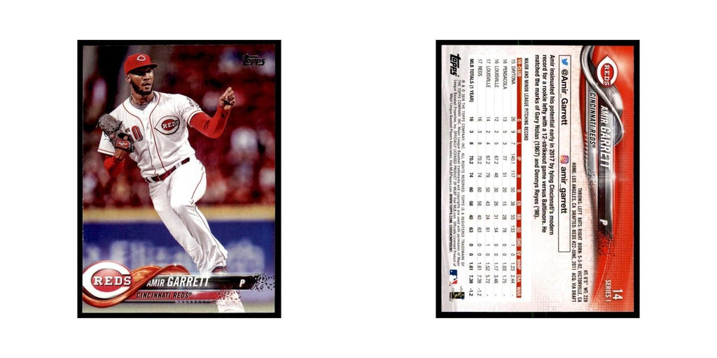 Amir Garrett 2018 Topps #14 Cincinnati Reds Baseball Card NM