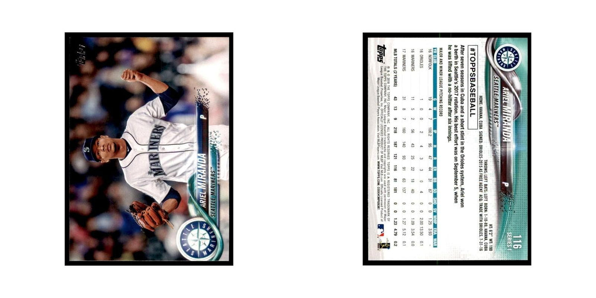 Ariel Miranda 2018 Topps #116 Seattle Mariners Baseball Card NM