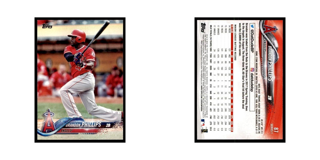 Brandon Phillips 2018 Topps #87 Los Angeles Angels Baseball Card NM