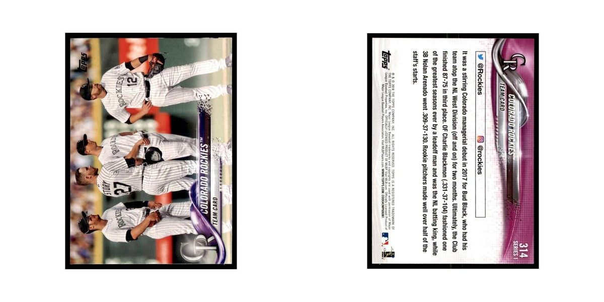 Colorado Rockies 2018 Topps #314 Colorado Rockies Baseball Card NM