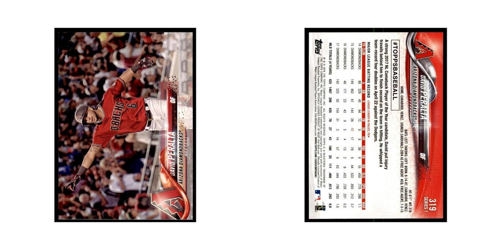 David Peralta 2018 Topps #319 Arizona Diamondbacks Baseball Card NM