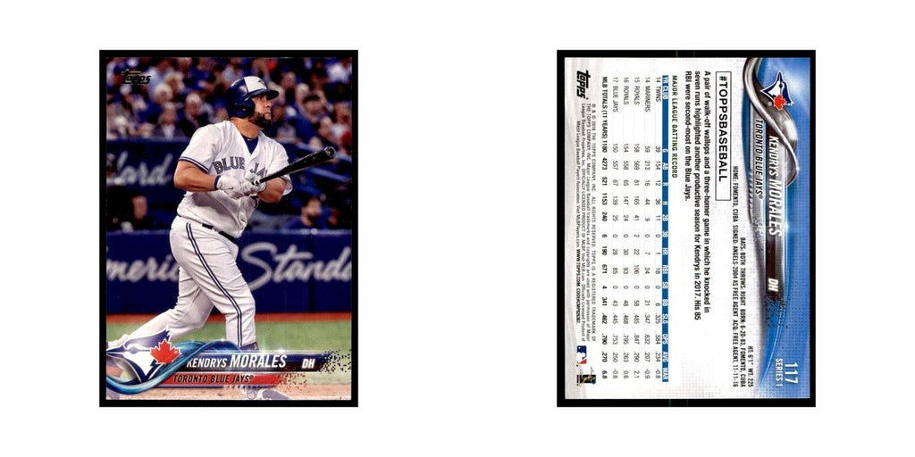 Kendrys Morales 2018 Topps #117 Toronto Blue Jays Baseball Card NM