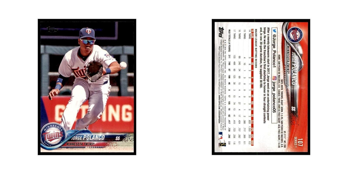 Jorge Polanco 2018 Topps #107 Minnesota Twins Baseball Card NM