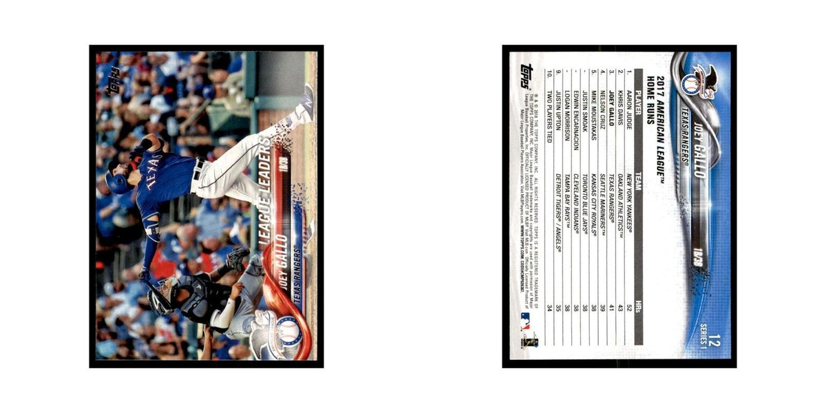 Joey Gallo 2018 Topps #12 Texas Rangers Baseball Card NM