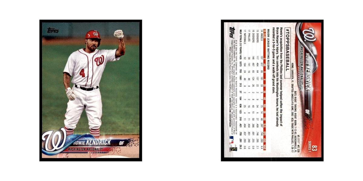 Howie Kendrick 2018 Topps #83 Washington Nationals Baseball Card NM