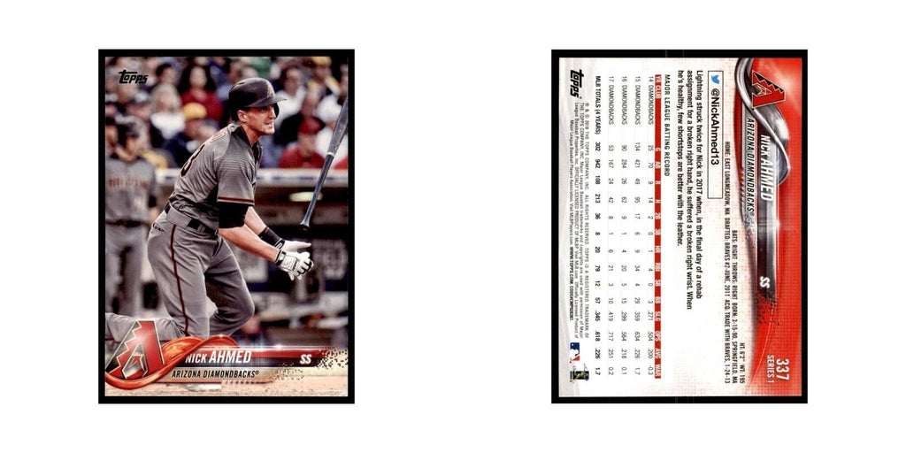 Nick Ahmed 2018 Topps #337 Arizona Diamondbacks Baseball Card NM