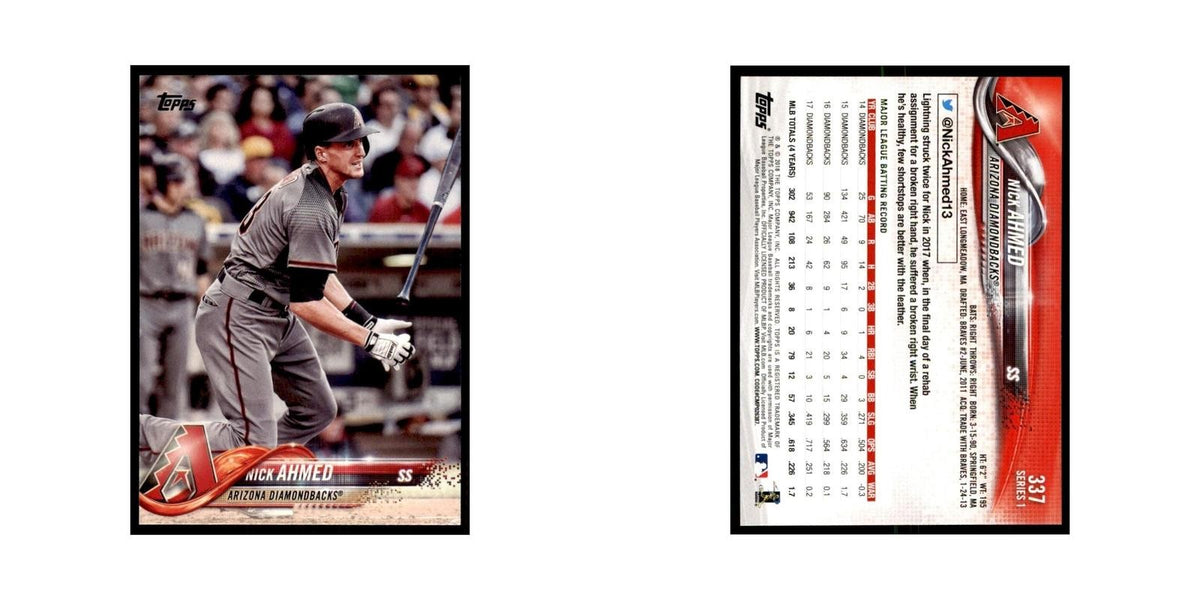 Nick Ahmed 2018 Topps #337 Arizona Diamondbacks Baseball Card NM