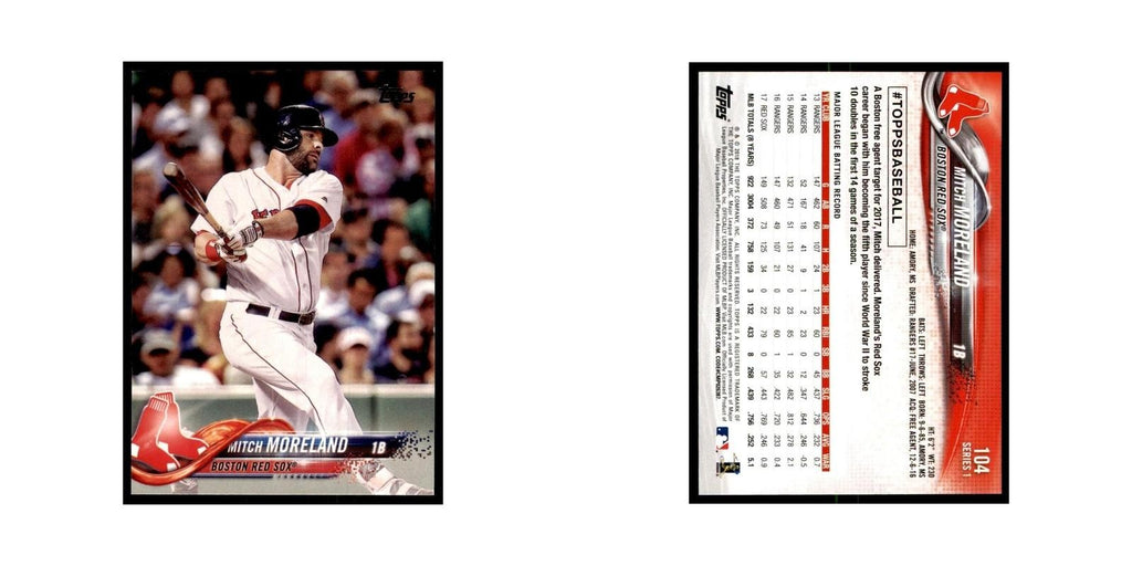 Mitch Moreland 2018 Topps #104 Boston Red Sox Baseball Card NM