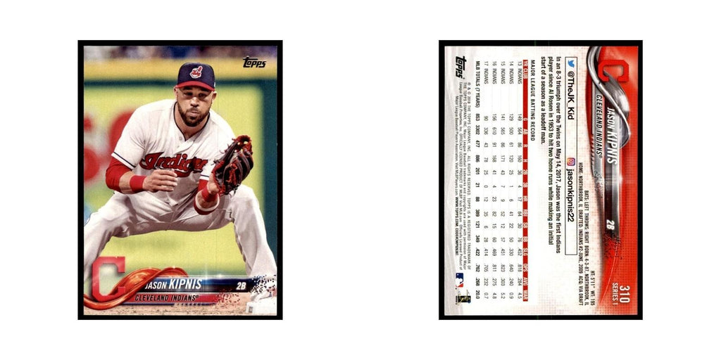 Jason Kipnis 2018 Topps #310 Cleveland Indians Baseball Card NM