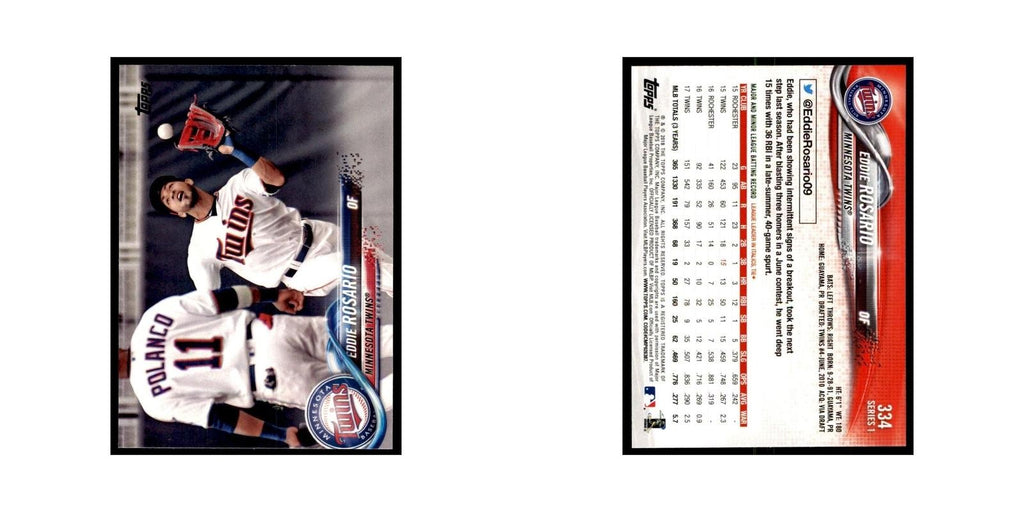 Eddie Rosario 2018 Topps #334 Minnesota Twins Baseball Card NM