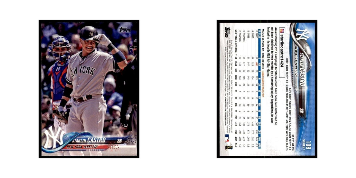Starlin Castro 2018 Topps #109 New York Yankees Baseball Card NM