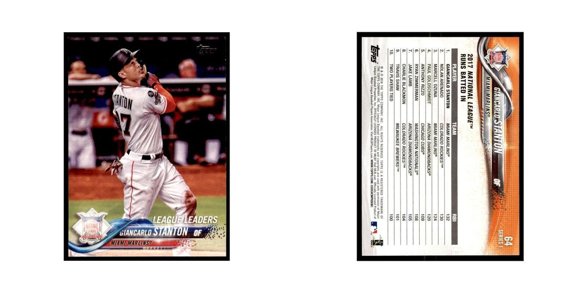 Giancarlo Stanton 2018 Topps #64 Miami Marlins Baseball Card NM