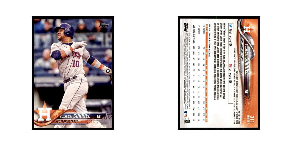 Yulieski Gurriel 2018 Topps #311 Houston Astros Baseball Card NM