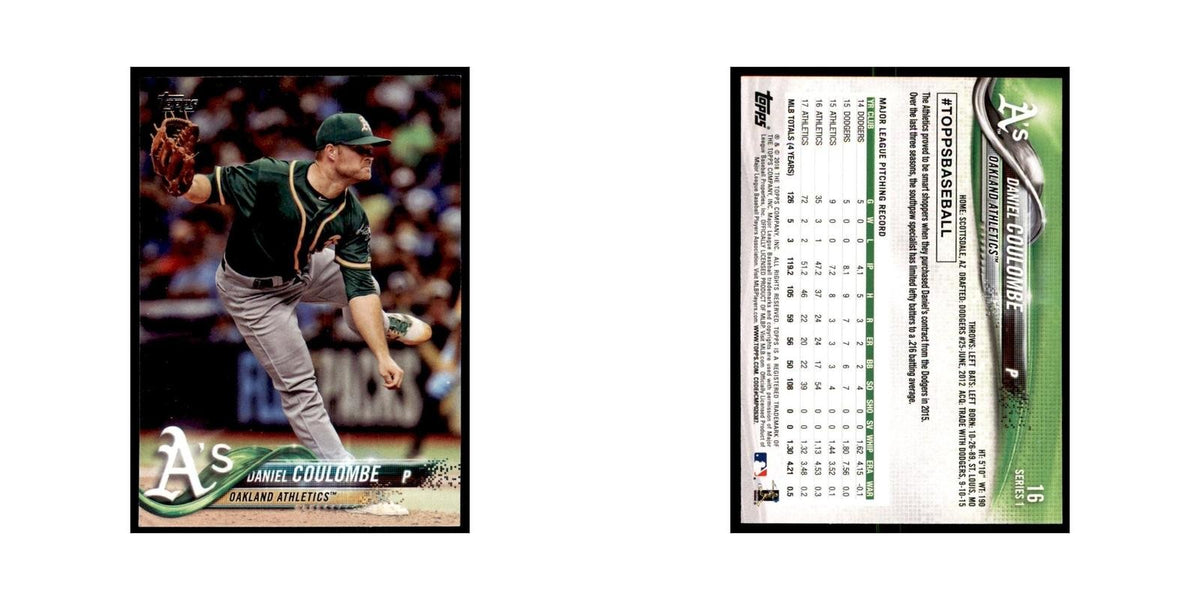 Daniel Coulombe 2018 Topps #16 Oakland Athletics Baseball Card NM