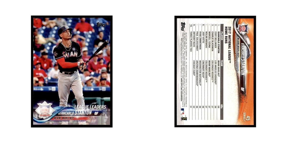 Giancarlo Stanton 2018 Topps #45 Miami Marlins Baseball Card NM
