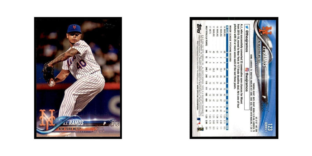 A.J. Ramos 2018 Topps #123 New York Mets Baseball Card NM