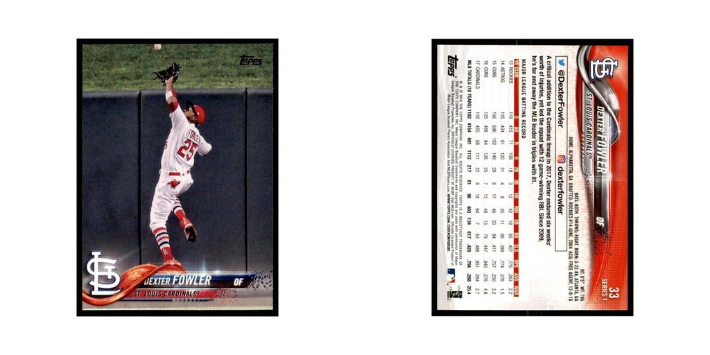Dexter Fowler 2018 Topps #33 St. Louis Cardinals Baseball Card NM