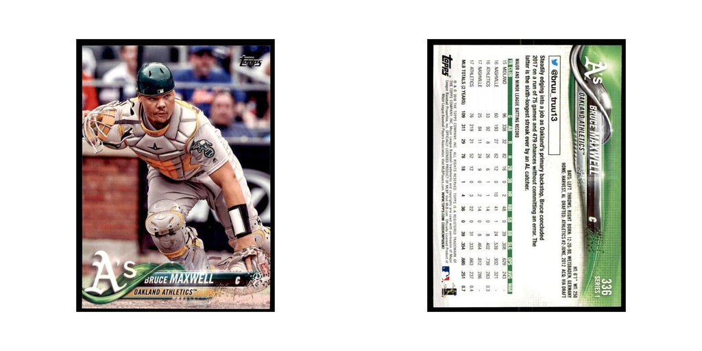 Bruce Maxwell 2018 Topps #336 Oakland Athletics Baseball Card NM
