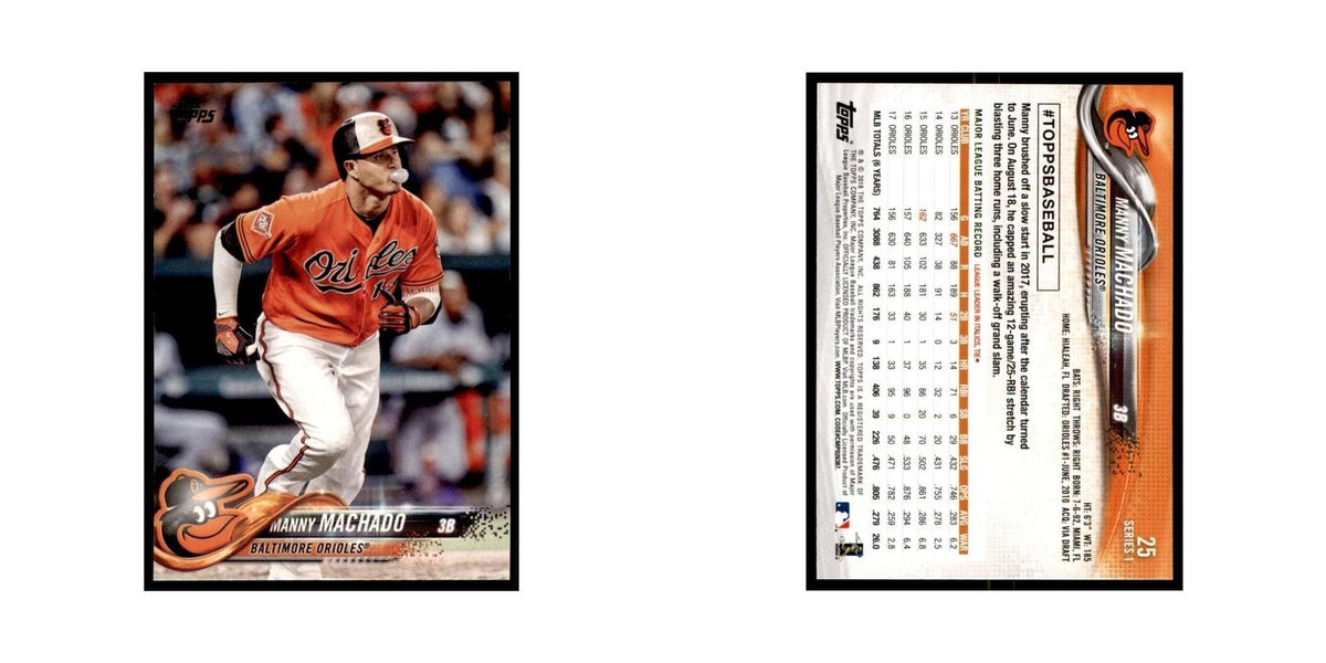 Manny Machado 2018 Topps #25 Baltimore Orioles Baseball Card NM