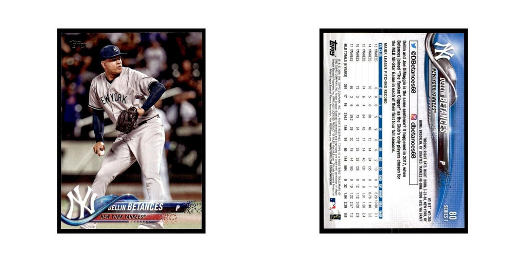 Dellin Betances 2018 Topps #80 New York Yankees Baseball Card NM