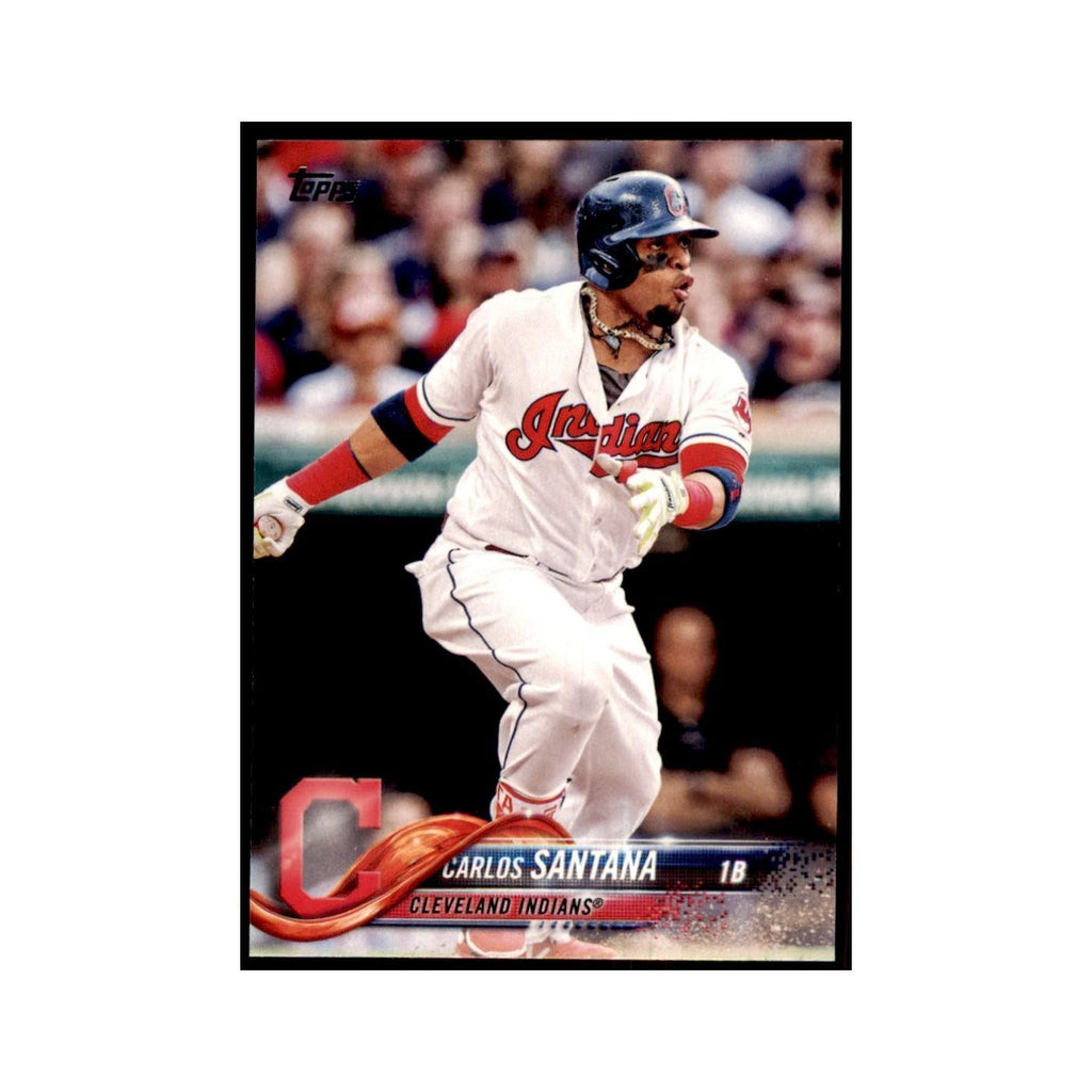 Carlos Santana 2018 Topps #40 Cleveland Indians Baseball Card NM