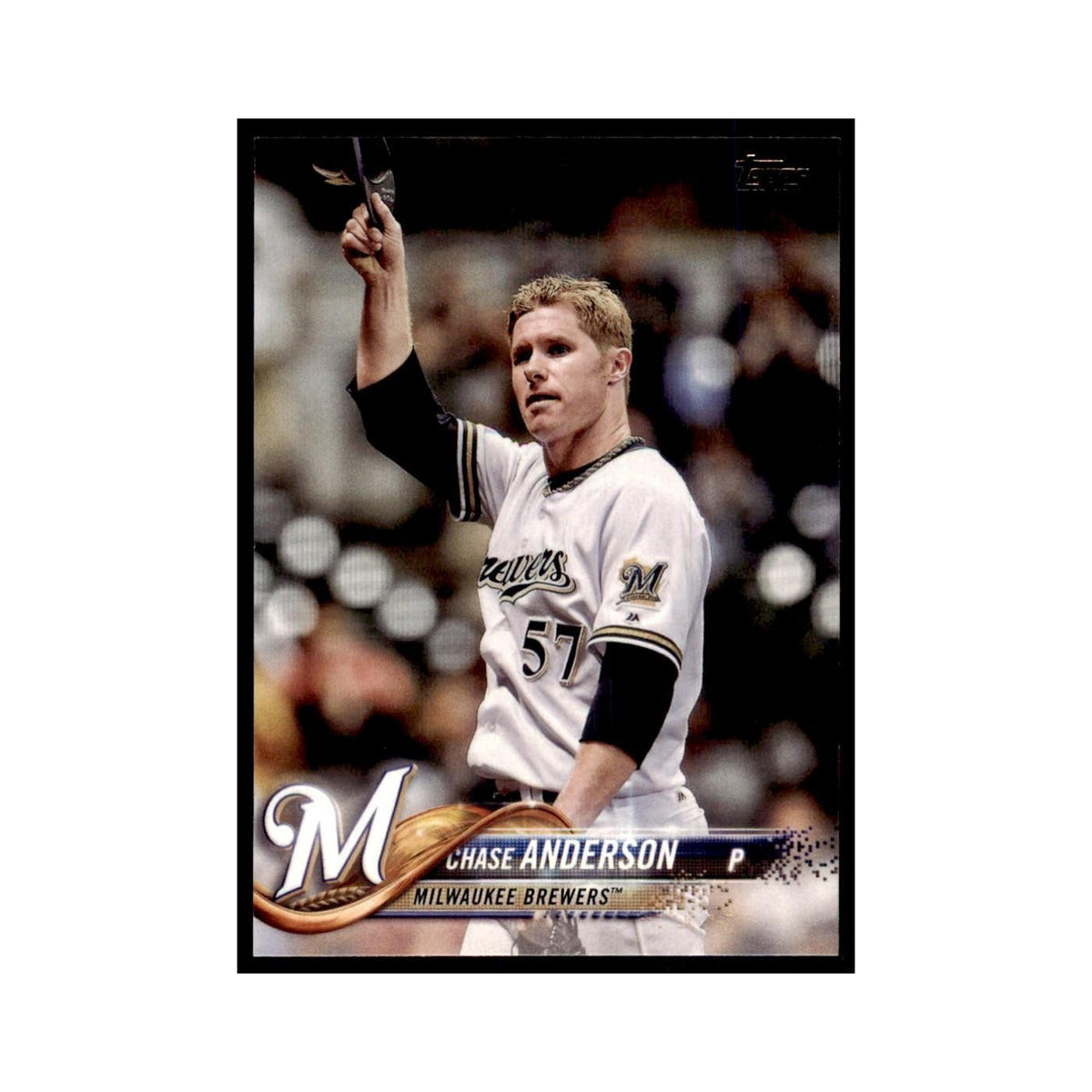 Chase Anderson 2018 Topps #54 Milwaukee Brewers Baseball Card NM