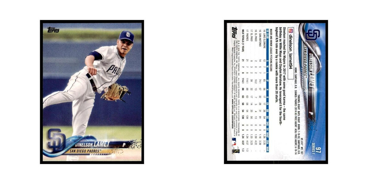 Dinelson Lamet 2018 Topps #97 San Diego Padres Baseball Card NM