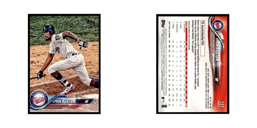 Byron Buxton 2018 Topps #127 Minnesota Twins Baseball Card NM