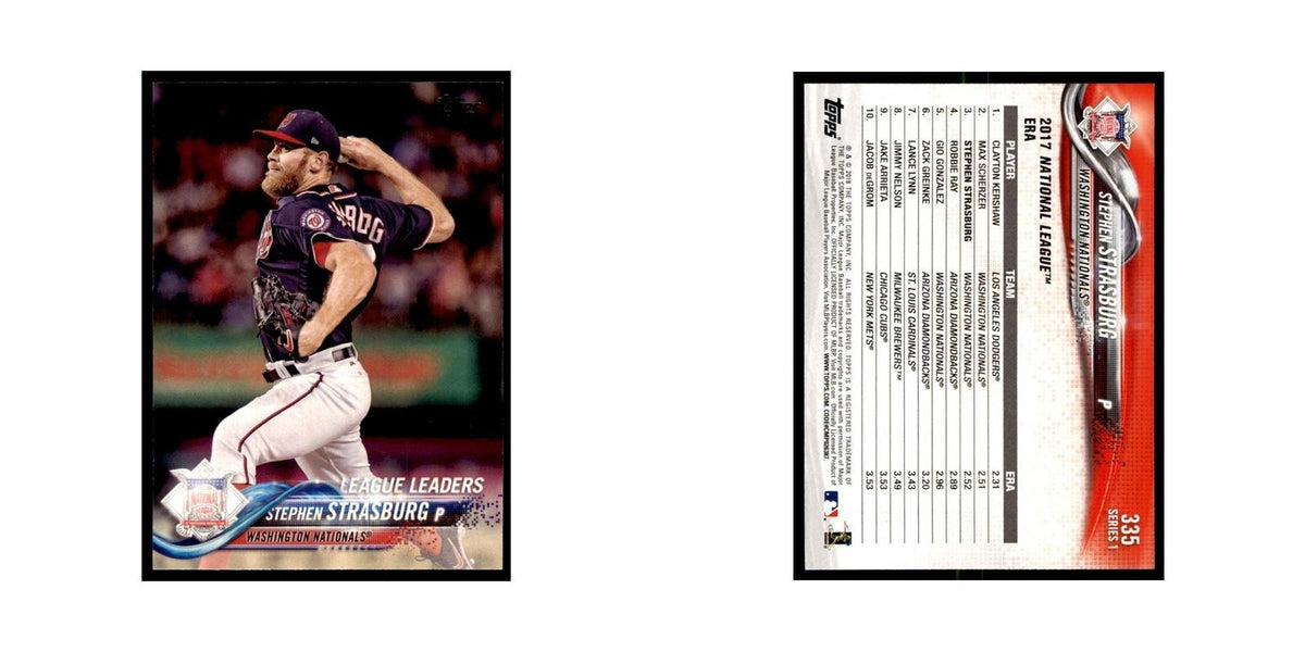 Stephen Strasburg 2018 Topps #335 Washington Nationals Baseball Card NM
