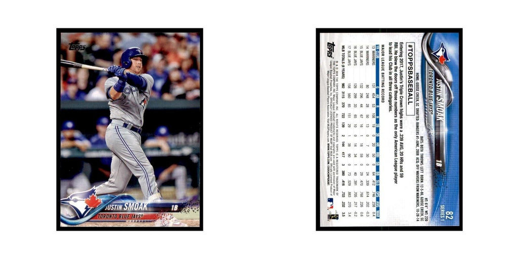 Justin Smoak 2018 Topps #82 Toronto Blue Jays Baseball Card NM