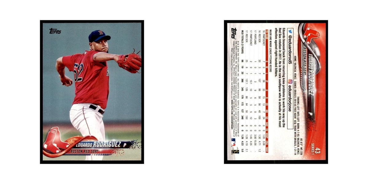 Eduardo Rodriguez 2018 Topps #43 Boston Red Sox Baseball Card NM