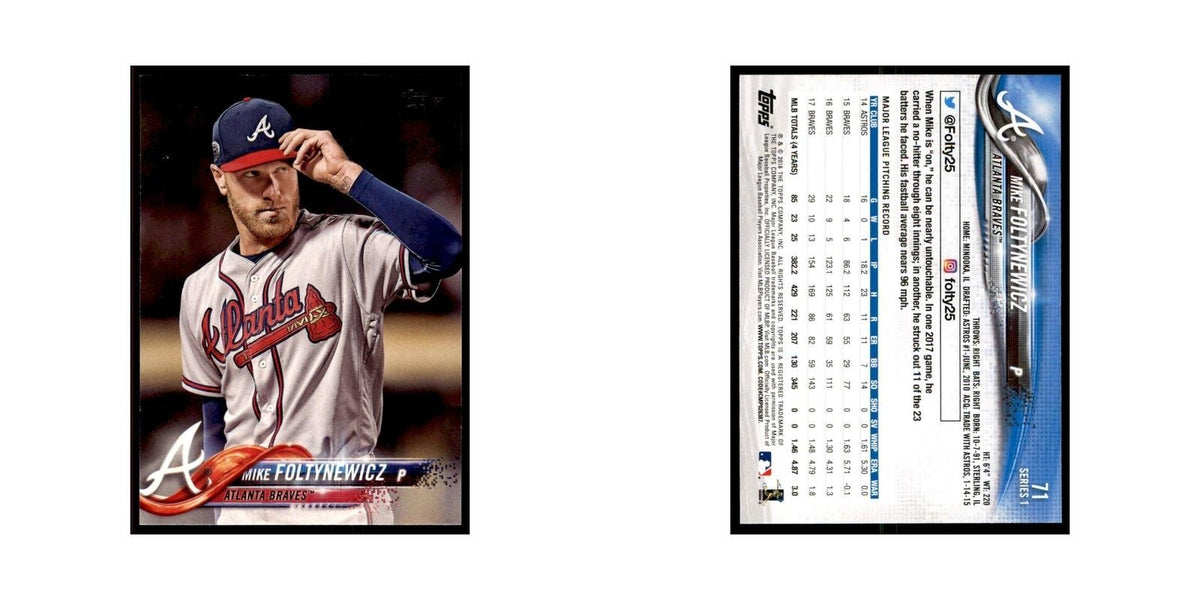 Mike Foltynewicz 2018 Topps #71 Atlanta Braves Baseball Card NM