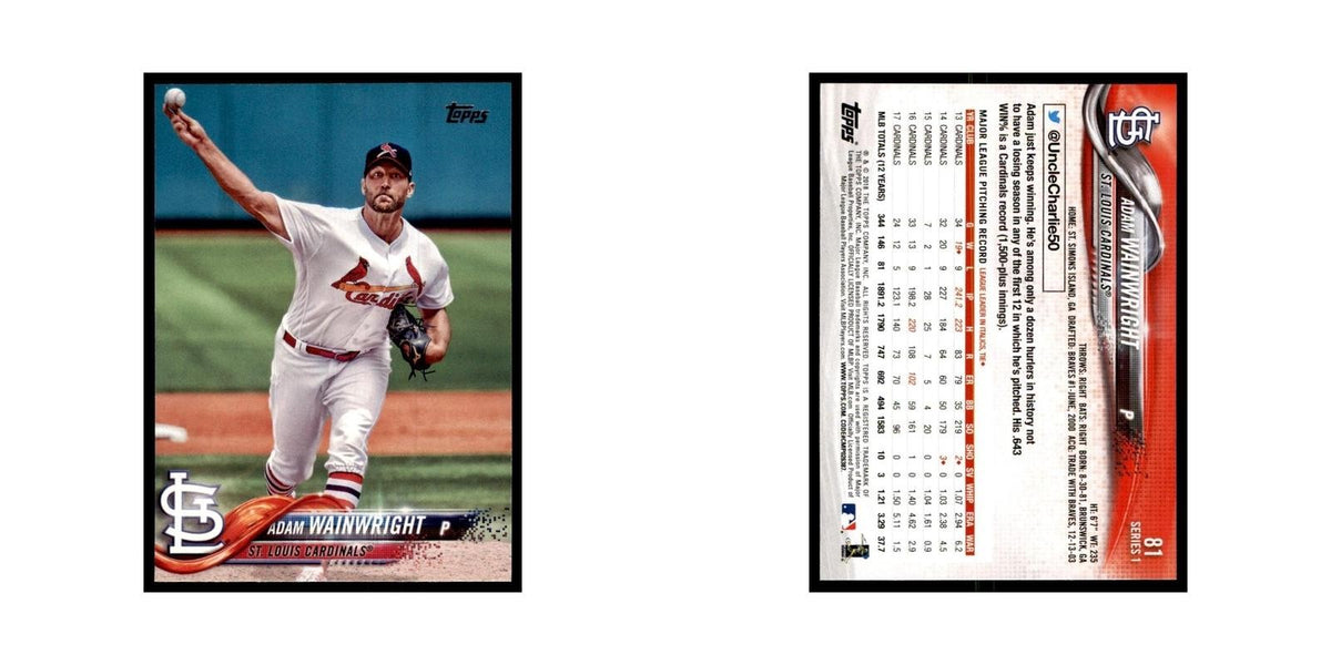 Adam Wainwright 2018 Topps #81 St. Louis Cardinals Baseball Card NM