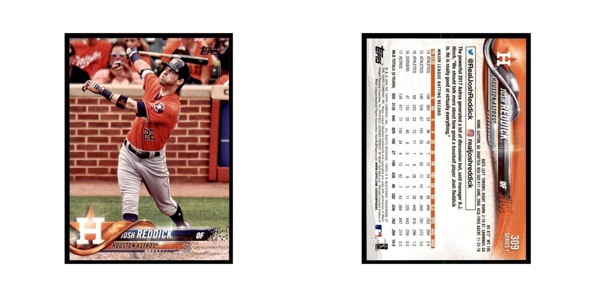 Josh Reddick 2018 Topps #309 Houston Astros Baseball Card NM