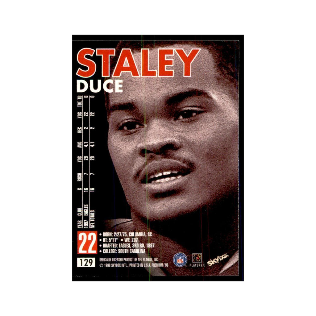 Duce Staley 1998 SkyBox #129 Football Cards Football Card NM