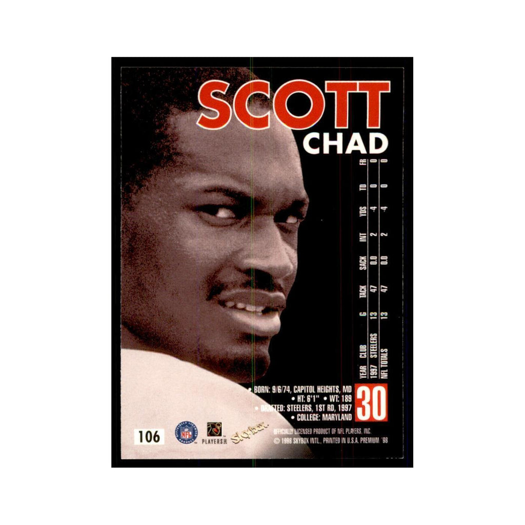 Chad Scott 1998 SkyBox #106 Football Cards Football Card NM