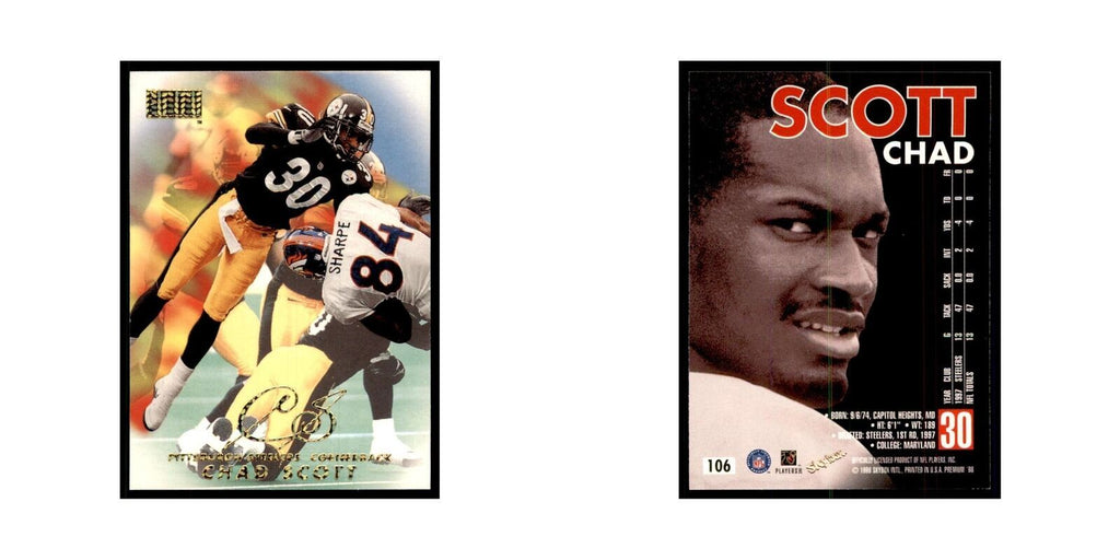 Chad Scott 1998 SkyBox #106 Football Cards Football Card NM