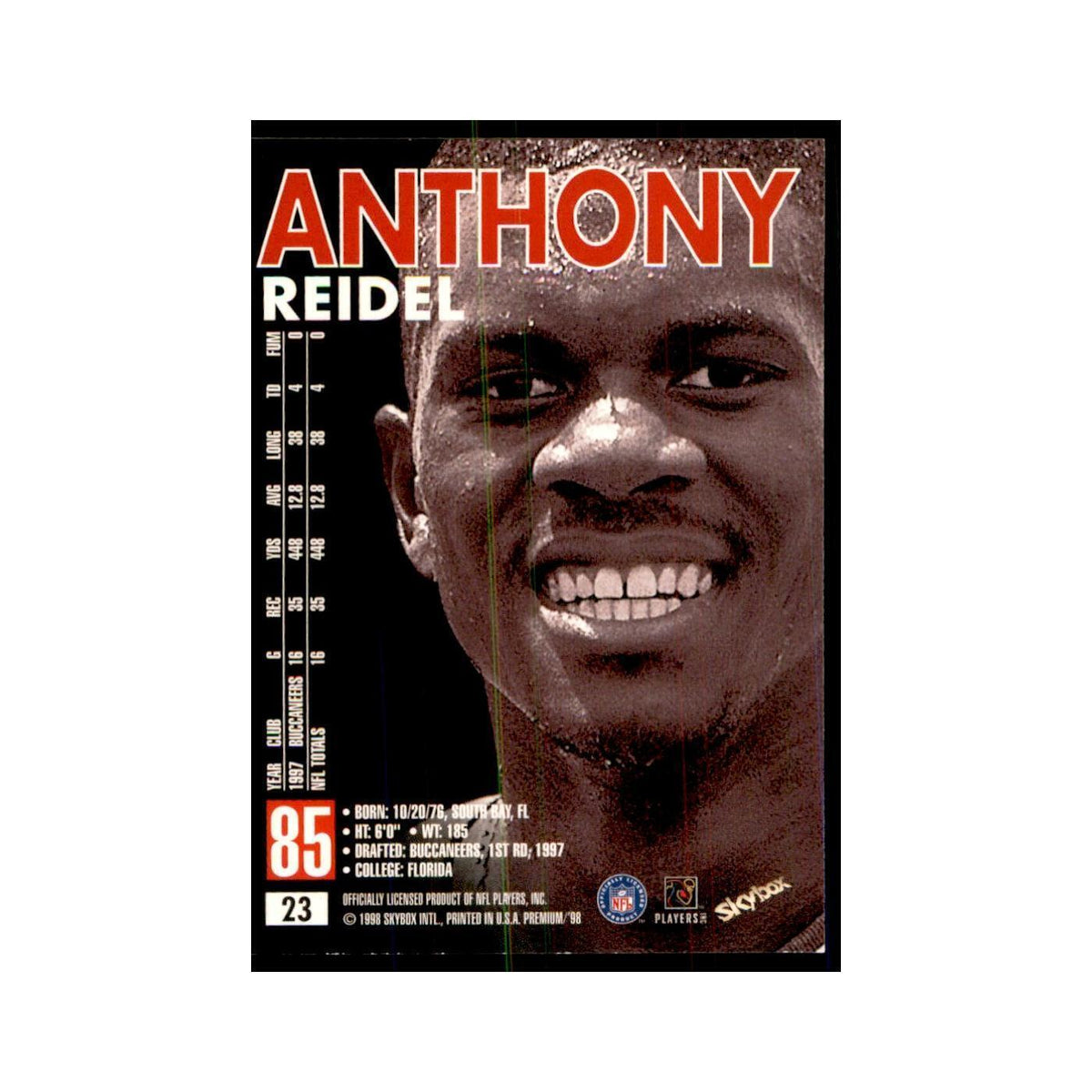 Reidel Anthony 1998 SkyBox #23 Football Cards Football Card NM