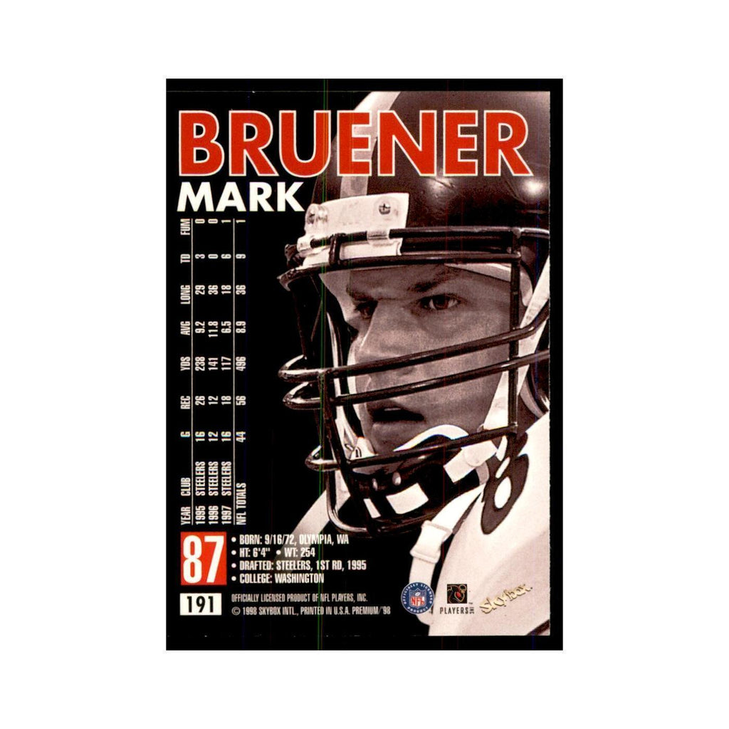 Mark Bruener 1998 SkyBox #191 Football Cards Football Card NM