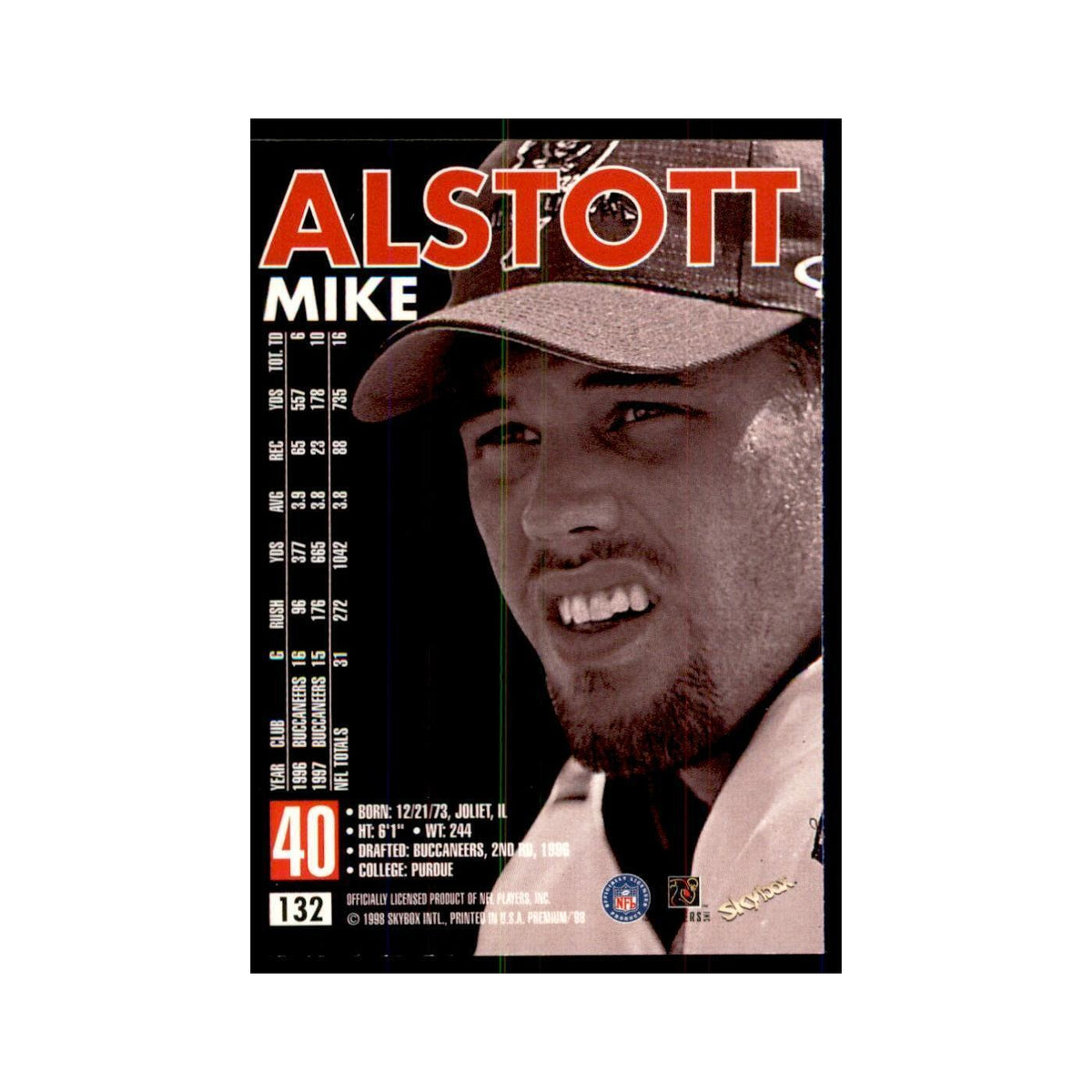 Mike Alstott 1998 SkyBox #132 Football Cards Football Card NM