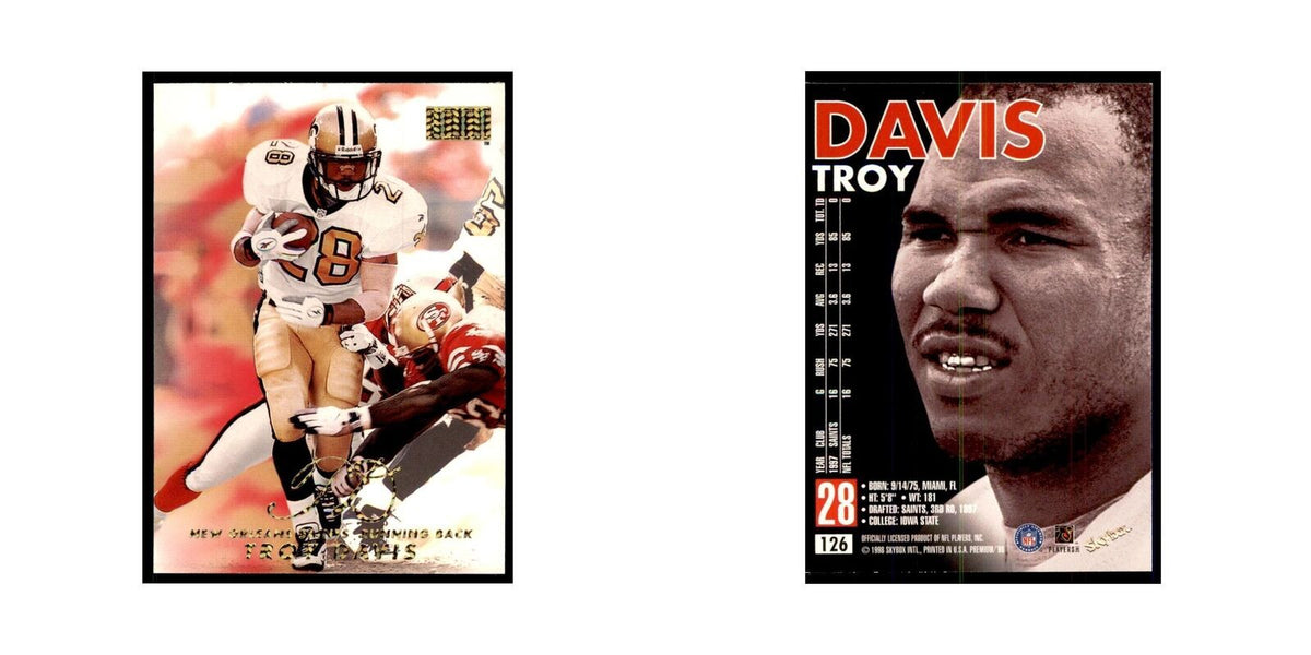 Troy Davis 1998 SkyBox #126 Football Cards Football Card NM