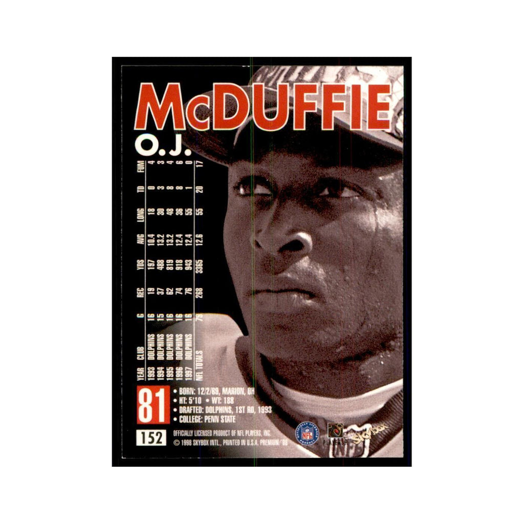 O.J. McDuffie 1998 SkyBox #81 Football Cards Football Card NM
