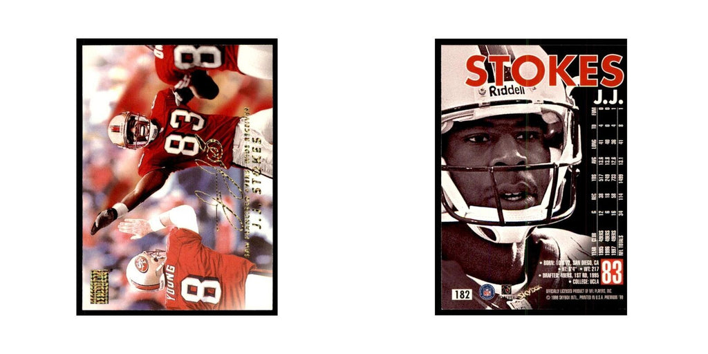 J.J. Stokes 1998 SkyBox #182 Football Cards Football Card NM