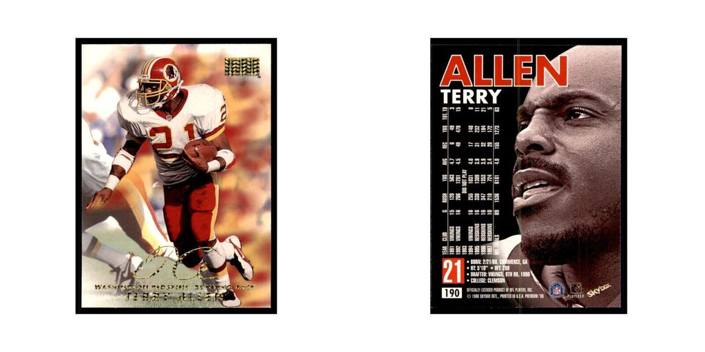 Terry Allen 1998 SkyBox #190 Football Cards Football Card NM